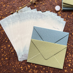 Thickened blue green letter paper ins style letter Thickened blue green letter paper ins style letter