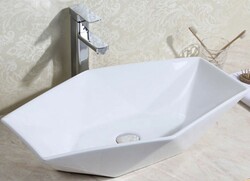 Countertop Square Ceramic Washbasin Single Basin Bathroom Sink Balcony Basin Household Washstand Small Size Countertop Square Ceramic Washbasin Single Basin Bathroom Sink Balcony Basin Household Washstand Small Size