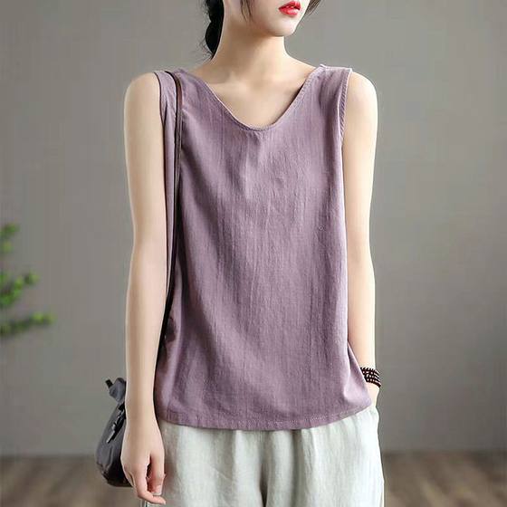 Dopamine wear suspender vest cotton and linen top summer new style inside and outside sleeveless T-shirt large size women's clothing
Dopamine wear suspender vest cotton and linen top summer new style inside and outside sleeveless T-shirt large size women's clothing