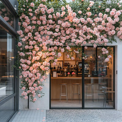 Trendy Flower Wall Waterfall Wall Artificial Rose Cherry Blossom Fake Flowers Air Conditioning Duct Cover Door Head Vine Decorative Flower Vine Trendy Flower Wall Waterfall Wall Artificial Rose Cherry Blossom Fake Flowers Air Conditioning Duct Cover Door Head Vine Decorative Flower Vine
