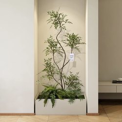 Artificial Green Plant Nandina Bamboo Landscaping Combination for Window Display, Entrance Decoration, Fake Plant Landscape, Courtyard Arrangement, Atmosphere Tree Artificial Green Plant Nandina Bamboo Landscaping Combination for Window Display, Entrance Decoration, Fake Plant Landscape, Courtyard Arrangement, Atmosphere Tree
