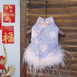 Pet New Year's clothing plus velvet Pomeranian Teddy new clothes dress Chinese style Tang suit New Year New Chinese style New Year greetings Pet New Year's clothing plus velvet Pomeranian Teddy new clothes dress Chinese style Tang suit New Year New Chinese style New Year greetings