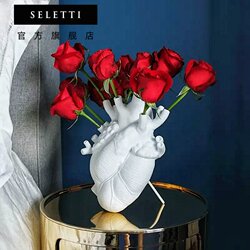 Seletti Heart Vase Heartbeat Transparent Glass Ceramic Ornament Flower Arrangement Dining Table Valentine's Day High-End Gift Seletti Heart Vase Heartbeat Transparent Glass Ceramic Ornament Flower Arrangement Dining Table Valentine's Day High-End Gift