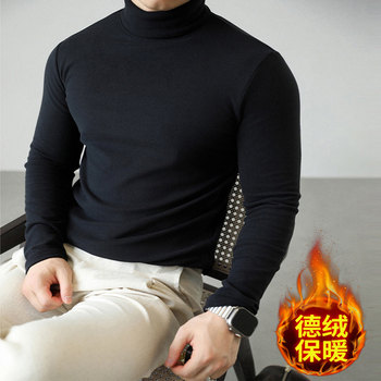 German velvet turtleneck bottoming shirt with velvet for autumn and winter warmth 
German velvet turtleneck bottoming shirt with velvet for autumn and winter warmth