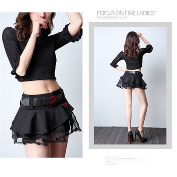 Sexy ultra short puffy skirt perspective skirt
 Sexy ultra short puffy skirt perspective skirt