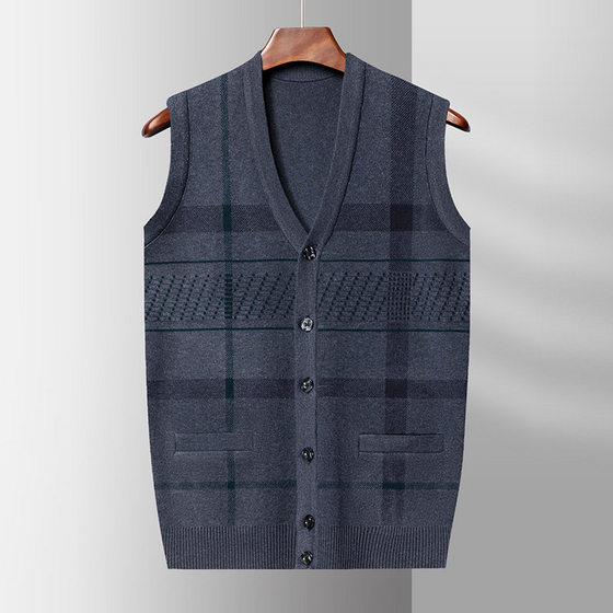Dad sweater vest men's autumn and winter warm sleeveless vest middle-aged and elderly knitted cardigan vest grandpa
Dad sweater vest men's autumn and winter warm sleeveless vest middle-aged and elderly knitted cardigan vest grandpa