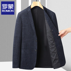 Romon Men's Blazer 2025 New Spring and Autumn Korean Style Slim Fit Middle-Aged Dad Suit Single Blazer Top Single Piece Romon Men's Blazer 2025 New Spring and Autumn Korean Style Slim Fit Middle-Aged Dad Suit Single Blazer Top Single Piece