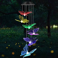 Solar Wind Chime Lights Balcony Terrace Decorative Chandelier Outdoor Waterproof Garden Courtyard Landscape Arrangement Colorful Hanging Lights Solar Wind Chime Lights Balcony Terrace Decorative Chandelier Outdoor Waterproof Garden Courtyard Landscape Arrangement Colorful Hanging Lights