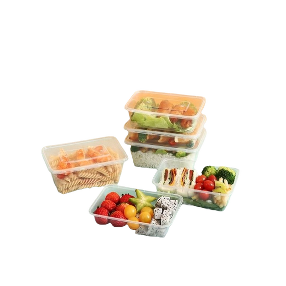 Disposable lunch box thickened packaging box rectangular round bowl plastic lunch box takeout fast food fresh food with lid wholesale Disposable lunch box thickened packaging box rectangular round bowl plastic lunch box takeout fast food fresh food with lid wholesale
