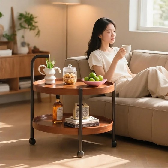 Movable coffee table household living room sofa side table new style medium-old trolley storage rack bedroom bedside table layout
Movable coffee table household living room sofa side table new style medium-old trolley storage rack bedroom bedside table layout
