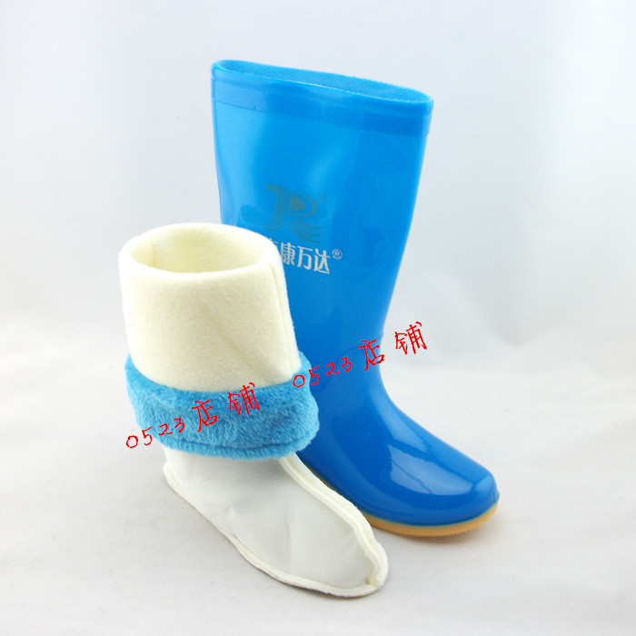 韩国冬季女士保暖加绒高筒防滑雨鞋雨靴脱卸式内胆水鞋水靴套鞋