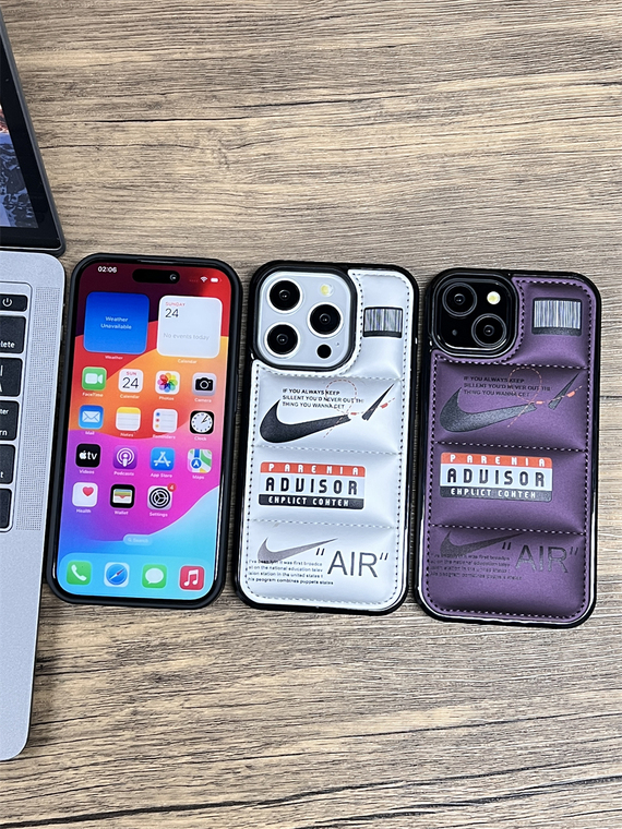 NIKE AIR Personalized Puffy Puffer Down Jacket 15, 14, 13, 12, 11 iPhone Case