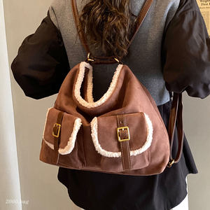 Autumn and winter suede large-capacity shoulder bag 2025 new women's commuter Korean version ins temperament casual cross-body bag 
Autumn and winter suede large-capacity shoulder bag 2025 new women's commuter Korean version ins temperament casual cross-body bag