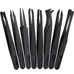 Anti-static plastic tweezers with round tips Anti-static plastic tweezers with round tips