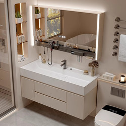 Bathroom 2025 New Bathroom Cabinet Combination Corian Integrated Ceramic Wash Basin Large Mouth Basin Toilet Wash Bathroom 2025 New Bathroom Cabinet Combination Corian Integrated Ceramic Wash Basin Large Mouth Basin Toilet Wash