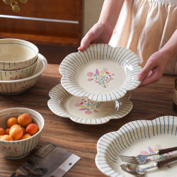 Exquisite Dining Plate, Western-Style Plate, High-End Luxury French-Style Dish, Household Dish Plate, Ceramic Pasta Plate, Flat Plate Exquisite Dining Plate, Western-Style Plate, High-End Luxury French-Style Dish, Household Dish Plate, Ceramic Pasta Plate, Flat Plate