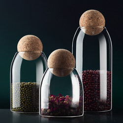 Glass Jar, Sealed Bottle, Food-Grade Storage Jar, Grain Storage Jar with Lid, Transparent Tea Jar, Scented Tea Jar Glass Jar, Sealed Bottle, Food-Grade Storage Jar, Grain Storage Jar with Lid, Transparent Tea Jar, Scented Tea Jar