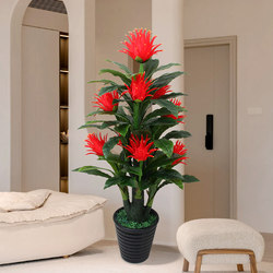 Artificial Anthurium Plant Indoor Large Potted Plant Living Room Fake Flower Landscaping Green Plant Artificial Flower Floor-Standing High Decoration Artificial Anthurium Plant Indoor Large Potted Plant Living Room Fake Flower Landscaping Green Plant Artificial Flower Floor-Standing High Decoration