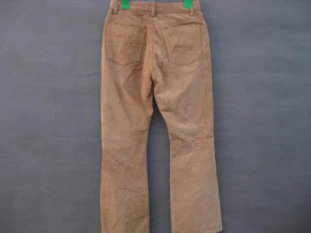 Кожаные брюки Винтаж одиночные секонд-хенд мужская аутентичные бренд модной городской молодежи популярной классической матовой свиной кожи Кожаные штаны GAP 3193 