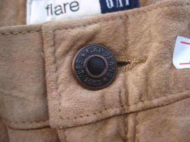 Кожаные брюки Винтаж одиночные секонд-хенд мужская аутентичные бренд модной городской молодежи популярной классической матовой свиной кожи Кожаные штаны GAP 3193 