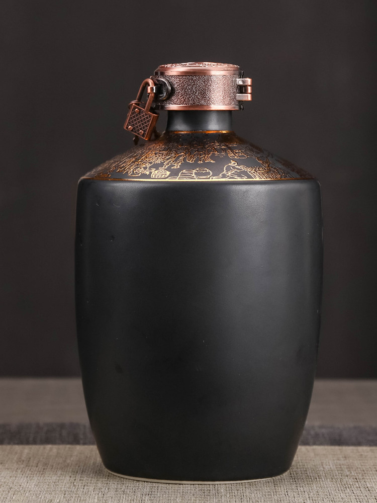 景徳鎮 陶器 密閉ワイン瓶 - 1、3、または5斤