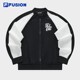 FILA FUSION Fila trendy brand woven jacket men's summer sports jacket fashion casual color matching baseball uniform FILA FUSION Fila trendy brand woven jacket men's summer sports jacket fashion casual color matching baseball uniform