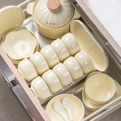 Cream-Style Bowl and Plate Set for Home Use, 2025 New Model, Jingdezhen Bowls, Plates, Chopsticks, High-End Tableware for Housewarming Cream-Style Bowl and Plate Set for Home Use, 2025 New Model, Jingdezhen Bowls, Plates, Chopsticks, High-End Tableware for Housewarming