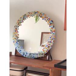 Women's Day handmade diy mirror material kindergarten glass mosaic shot crystal creative diy cosmetic mirror Women's Day handmade diy mirror material kindergarten glass mosaic shot crystal creative diy cosmetic mirror