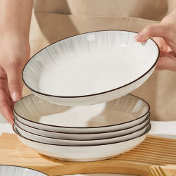 Underglaze Ceramic Plates, Home Use 2025 New Model Bowls and Plates, Tableware with a High-End Feel, Round Plates, Deep Plates, Dinner Plates, Dishes Underglaze Ceramic Plates, Home Use 2025 New Model Bowls and Plates, Tableware with a High-End Feel, Round Plates, Deep Plates, Dinner Plates, Dishes