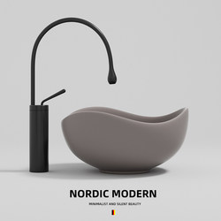 Matte Khaki Creative Art Countertop Basin Inn Hotel Ceramic Washbasin Bathroom Washbasin Washbasin Matte Khaki Creative Art Countertop Basin Inn Hotel Ceramic Washbasin Bathroom Washbasin Washbasin