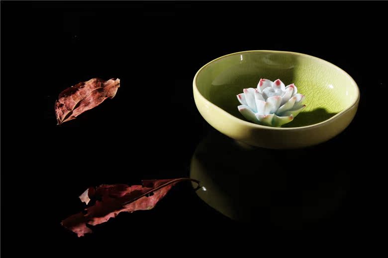 90元】景德镇陶瓷 香盘 莲花香插 熏香炉 荷花香台 线香 香座 小装饰