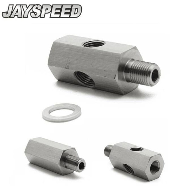Automotive modified oil pressure gauge sensor connector 1/8NPT M10X1 stainless steel turbocharger joint tee 
Automotive modified oil pressure gauge sensor connector 1/8NPT M10X1 stainless steel turbocharger joint tee