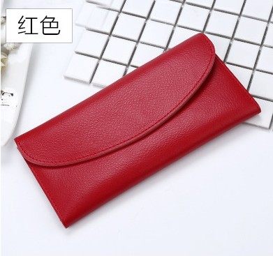 Foreign trade clearance processing women's long genuine leather wallet with multiple snap fasteners and soft cowhide wallet with a 30% discount wallet Foreign trade clearance processing women's long genuine leather wallet with multiple snap fasteners and soft cowhide wallet with a 30% discount wallet