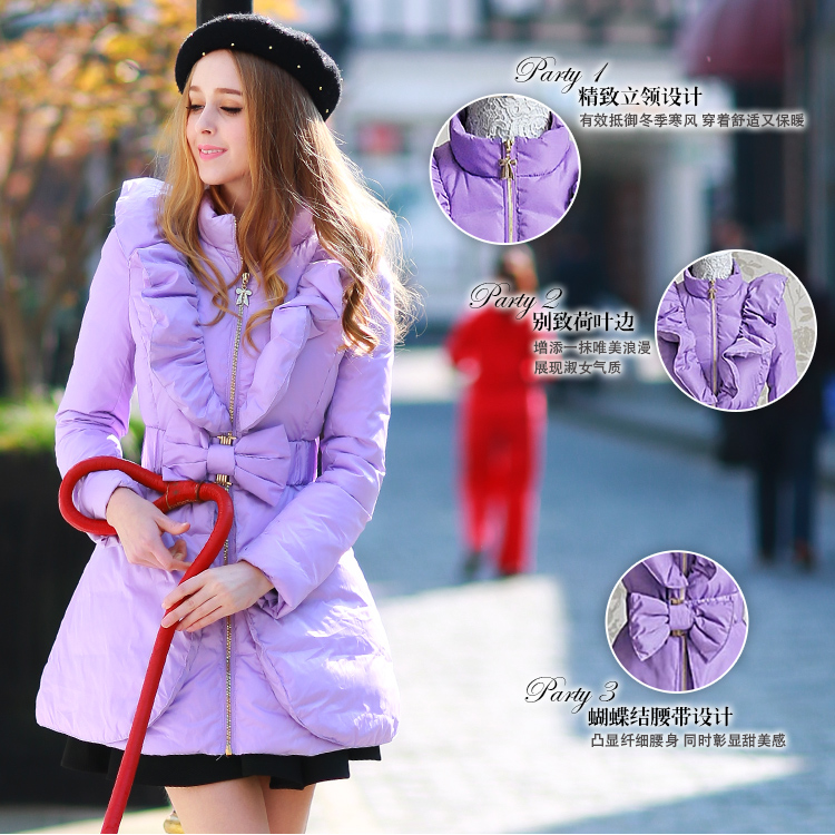 Женский пуховик Big pink cloth doll d13ddw029 2015 Женский пуховик Big pink cloth doll d13ddw029 2015