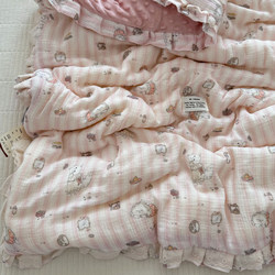 Baby Quilt for All Seasons, Pure Cotton, Class A, Special Gauze for Babies, Bean Velvet, 120X150Cm, Kidsren's Student Quilt Baby Quilt for All Seasons, Pure Cotton, Class A, Special Gauze for Babies, Bean Velvet, 120X150Cm, Kidsren's Student Quilt