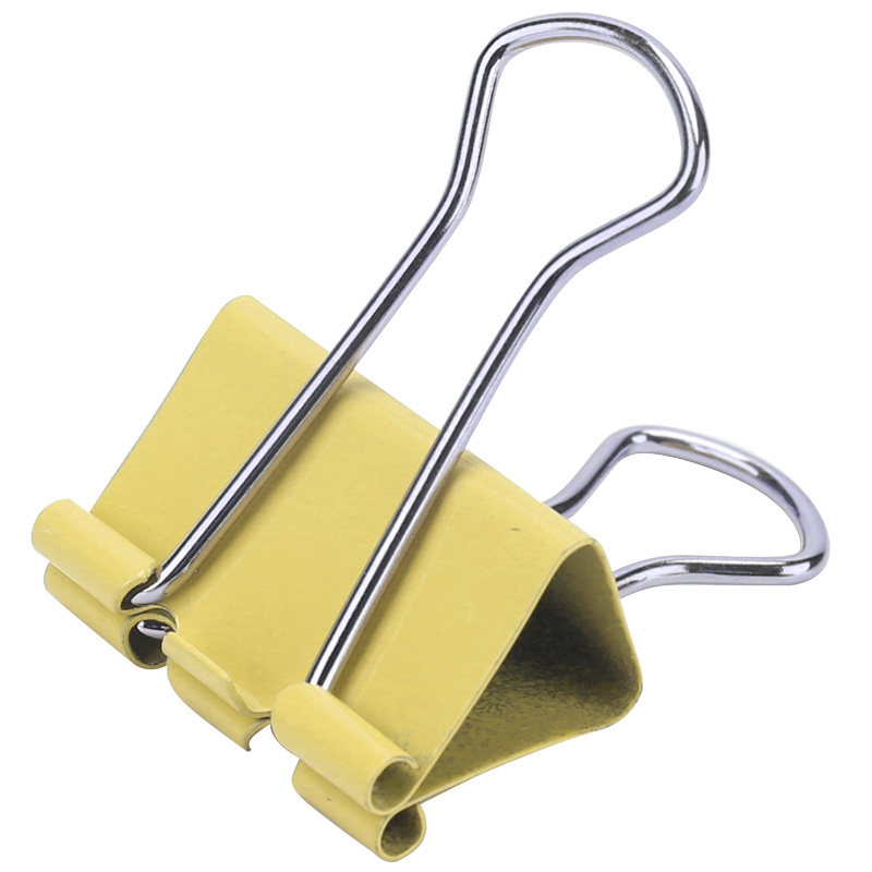 DELI STATIONERY 8554ES 롱테일 클립 25MM 48개 튜브 컬러 메탈 클립 더브테일 클립 사무용품-