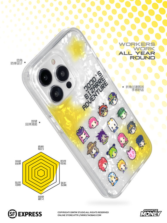 JOJO's Bizarre Adventure Anime 15, 14, 13, 12 iPhone Case