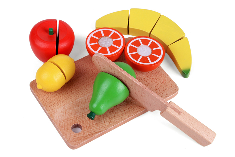 新年礼物 木制切切乐 切水果 水果蔬菜切切看 过家家厨房玩具