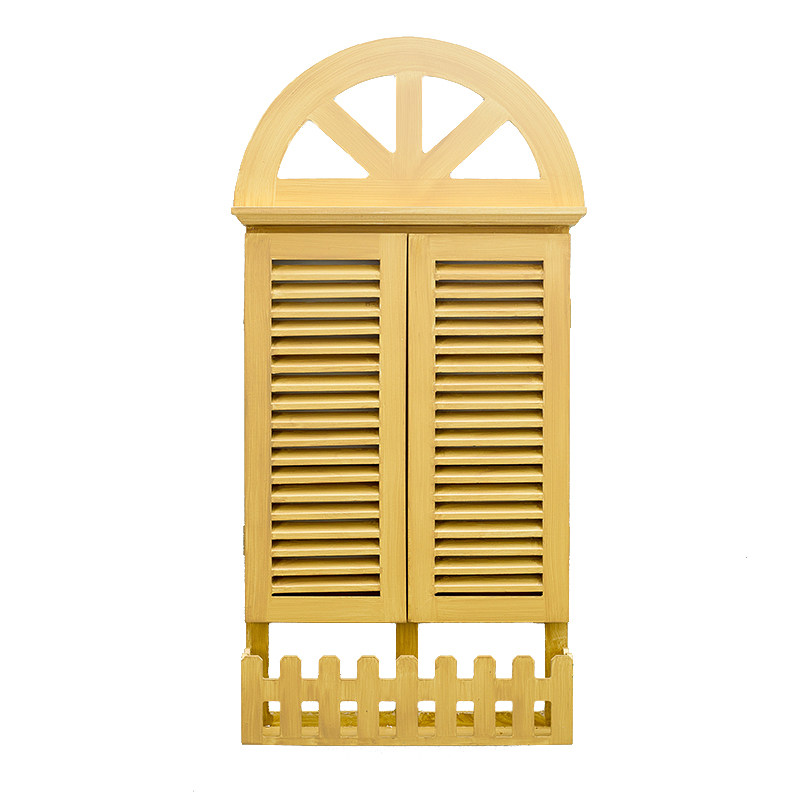 Cadre Fenêtre Décoration Murale Ferme Avec Boîte Rangement - Fausse Fenêtre Bois Rustique