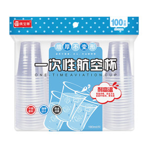 Meibaolin disposable cups 100 commercial thickened aviation cups plastic glue cup transparent water cup household wholesale 
Meibaolin disposable cups 100 commercial thickened aviation cups plastic glue cup transparent water cup household wholesale