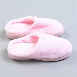 Women's boutique coral velvet cotton slippers 10.1L80246 thickened warm and non-slip silent bottom home toe shoes Women's boutique coral velvet cotton slippers 10.1L80246 thickened warm and non-slip silent bottom home toe shoes