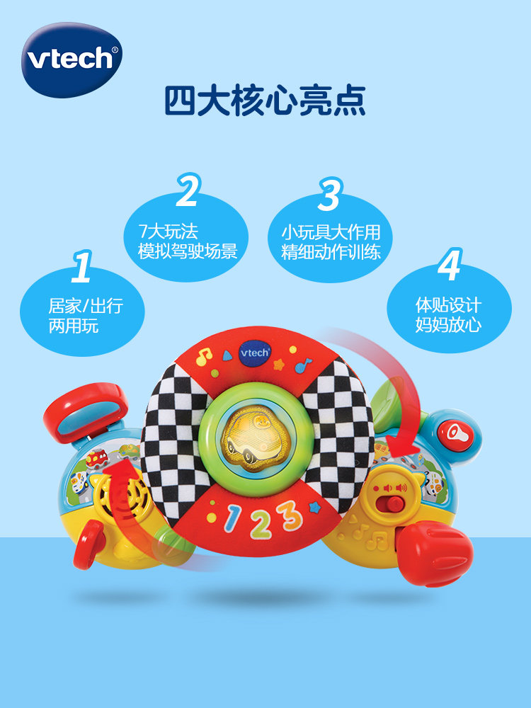 VTech Baby Steering Wheel Interactive Toy for Toddlers