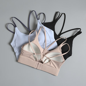Sports underwear female back shockproof gathered running vest fitness service summer high -strength yoga bra, integrated
 Sports underwear female back shockproof gathered running vest fitness service summer high -strength yoga bra, integrated