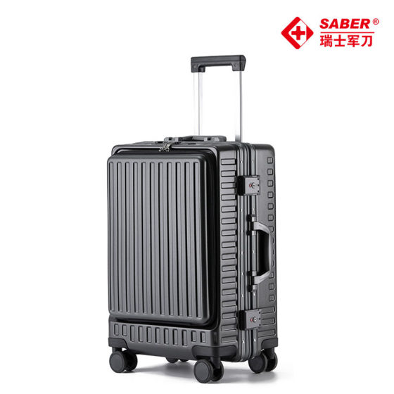 Swiss Army Knife Boarding Trolley Case SA8017 Universal Wheel Password Travel Box Front Opening PC Aluminum Frame Luggage
Swiss Army Knife Boarding Trolley Case SA8017 Universal Wheel Password Travel Box Front Opening PC Aluminum Frame Luggage