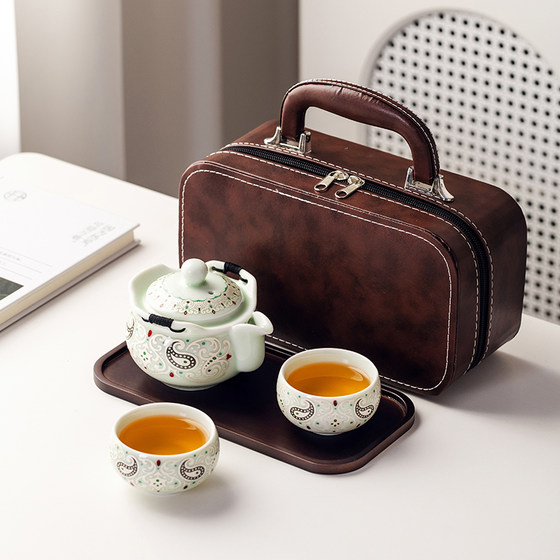 Tianqing Ru Kiln Hand-catching Pot Enamel Colored Lotus Travel Tea Set Quick Customer Cup Enterprise Event Souvenir
Tianqing Ru Kiln Hand-catching Pot Enamel Colored Lotus Travel Tea Set Quick Customer Cup Enterprise Event Souvenir