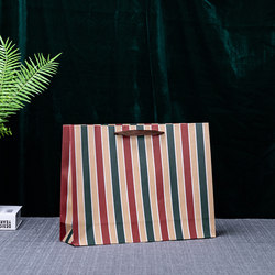 Fashionable Retro Stripesd Large Paper Bag Clothing Store Large Size Outwear Clothes Gift Tote Bag Gift Packaging Bag Fashionable Retro Stripesd Large Paper Bag Clothing Store Large Size Outwear Clothes Gift Tote Bag Gift Packaging Bag