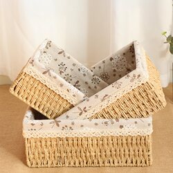 Woven Storage Basket Coffee Table Living Room Sundries Clothes Cosmetics Storage Box Imitation Rattan Storage Box Desktop Storage Box Woven Storage Basket Coffee Table Living Room Sundries Clothes Cosmetics Storage Box Imitation Rattan Storage Box Desktop Storage Box