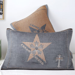 A pair of high-end simple Nordic gauze cotton pillow covers with mugwort four-layer gauze pillow covers, simple couple pillow covers A pair of high-end simple Nordic gauze cotton pillow covers with mugwort four-layer gauze pillow covers, simple couple pillow covers