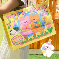 Four Cute Bear Cartoon Gift Bags, Shoe Box Gift Handbags, Children's Clothing Packaging Shopping Bags, Paper Bags, Extra Large Four Cute Bear Cartoon Gift Bags, Shoe Box Gift Handbags, Children's Clothing Packaging Shopping Bags, Paper Bags, Extra Large