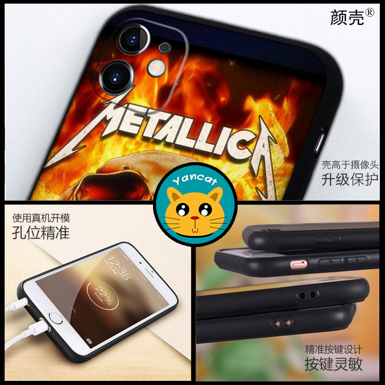 METALLICA Heavy Metal Band Silicone TPU 15, 14, 13, 12 iPhone Case